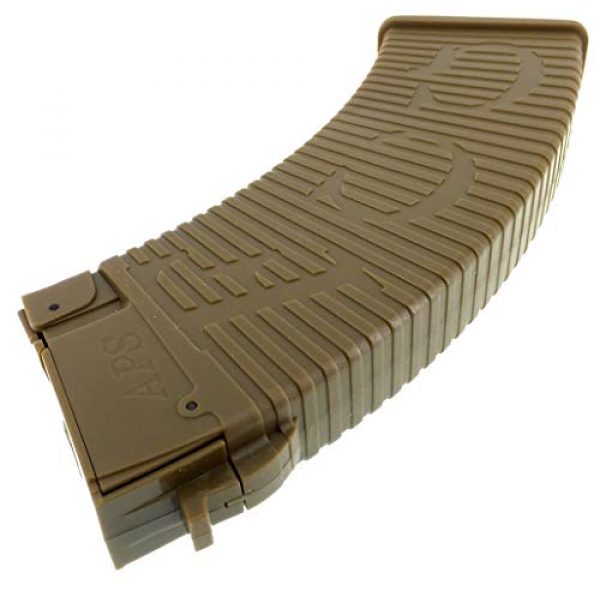 SportPro Airsoft Gun Magazine 7 SportPro APS 500 Round Polymer Thermold Waffle High Capacity Magazine for AEG AK47 AK74 Airsoft - Dark Earth