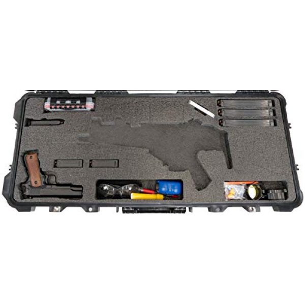 Case Club Rifle Case 4 Case Club HK MP5 Pre-Cut Waterproof Case with Accessory Box and Silica Gel to Help Prevent Gun Rust (Gen 2)