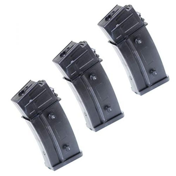Generica Airsoft Gun Magazine 1 Airsoft Spare Parts Battleaxe 3pcs 430rd Hi-Cap Flash Magazine for Tokyo Marui Elite Force JG Jing Gong CYMA Classic Army ARES S&T G36 Series AEG Black