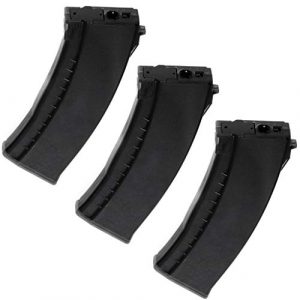 Generic Airsoft Gun Magazine 1 Airsoft Spare Parts Battleaxe 3pcs 500rd Flash Mag Hi-Cap Magazine for JG(Jing Gong), Classic Army, ICS, APS, D-Boys, CYMA, Tokyo Marui AK AEG Black