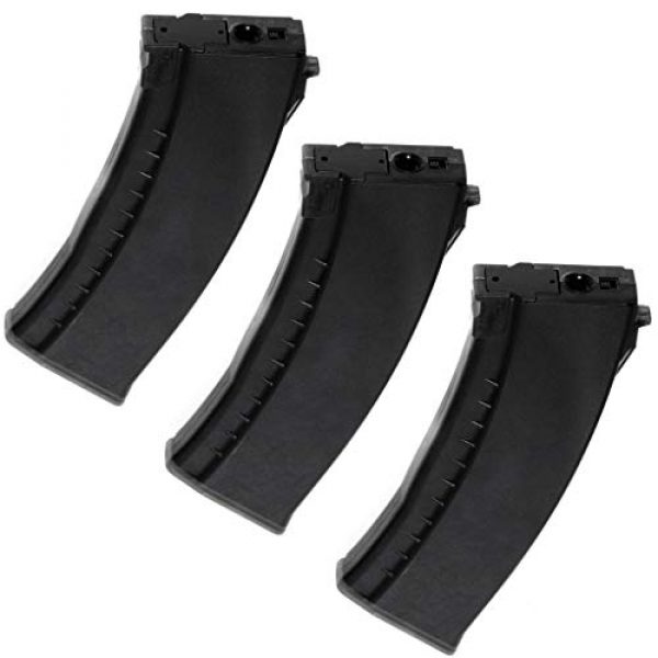 Generic Airsoft Gun Magazine 1 Airsoft Spare Parts Battleaxe 3pcs 500rd Flash Mag Hi-Cap Magazine for JG(Jing Gong), Classic Army, ICS, APS, D-Boys, CYMA, Tokyo Marui AK AEG Black