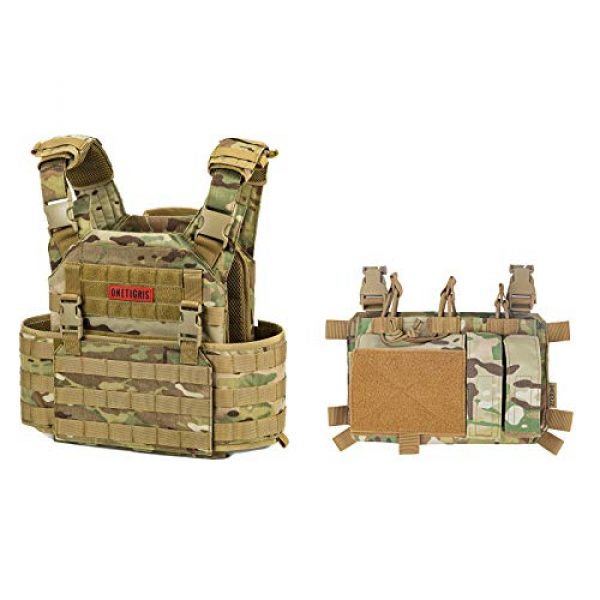 OneTigris Airsoft Tactical Vest 1 OneTigris Airsoft Tactical Vest & Triple Mag Pouch with Utility Pouch Tactical Placard 01