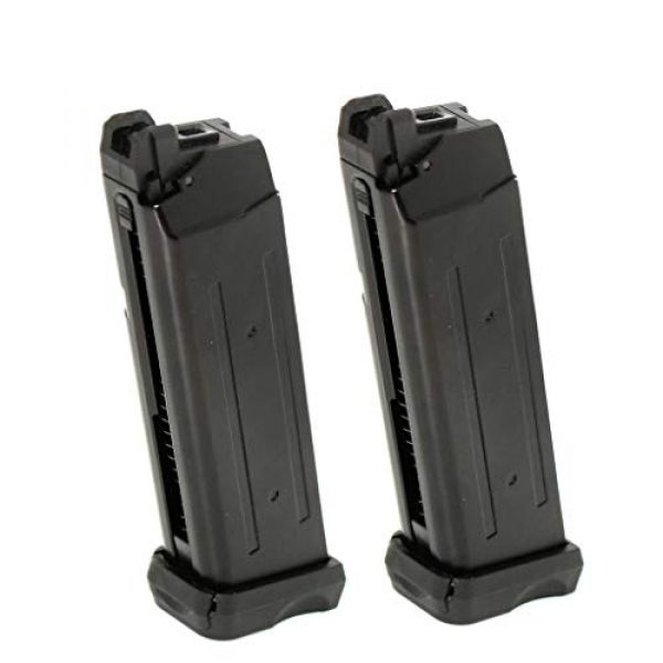 Generica Airsoft Gun Magazine 1 Generica Airsoft Spare Parts APS 2pcs 23rd Dual Power CO2 Magazine for ACP601 ACP606 A-Cap Z1-Cap Black Hornet Dragonfly Scorpion Shark Spyder X1-Cap/Tokyo Marui/WE/Armorer Works Black