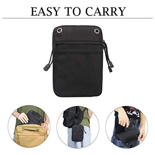 Kosibate Pistol Case 5 Kosibate Concealed Gun Pouch, Multipurpose Carry Pistol Holster Pack Waist Bag for Handgun with Belt Loops -Black