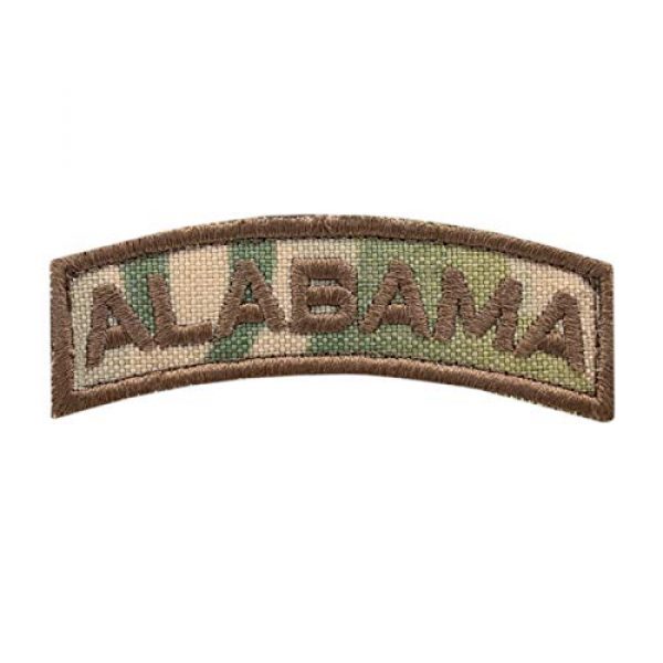 LEGEEON Airsoft Morale Patch 1 LEGEEON Multicam Alabama Shoulder Tab AL State OCP Army Morale Tactical Hook-and-Loop Patch