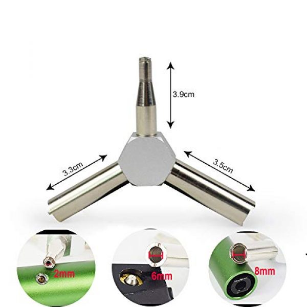 ActionUnion Airsoft Gun Gas Valve Key 6 ActionUnion Army Force Steel Gas Valve Key Magazine Charging Triple for GBB KWA KSC Airsoft Pistols Shooting Gear