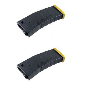 Airsoft Shopping Mall Airsoft Gun Magazine 1 Airsoft Shooting Gear APS 2pcs Hi-Cap U Mag Magazine for FMR/ASR/UAR/M-Series AEG Black/Yellow