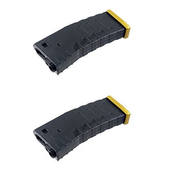 Airsoft Shopping Mall Airsoft Gun Magazine 1 Airsoft Shooting Gear APS 2pcs Hi-Cap U Mag Magazine for FMR/ASR/UAR/M-Series AEG Black/Yellow