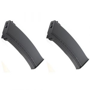 Airsoft Shopping Mall Airsoft Gun Magazine 1 Airsoft Shooting Gear 2pcs Pack CYMA ABS 150rd Mid-Cap Magazine for AK-Series AEG Black