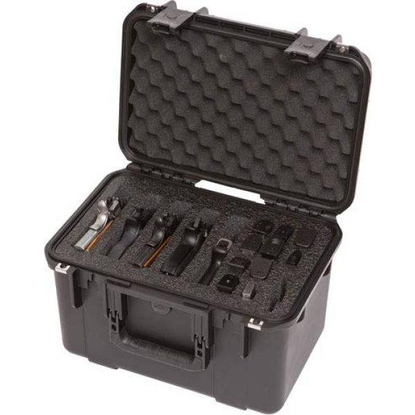 SKB Cases Pistol Case 1 SKB 3I-1610-10B-M iSeries Multi Hand Gun case, Custom Foam, 4 Gun, Black