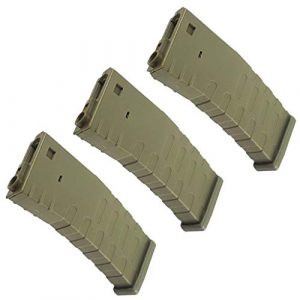 Generica Airsoft Gun Magazine 1 Generica Airsoft Spare Parts APS 3pcs Hi-Cap U Mag Magazine for FMR/ASR/UAR/M4 Series AEG Brown Tan