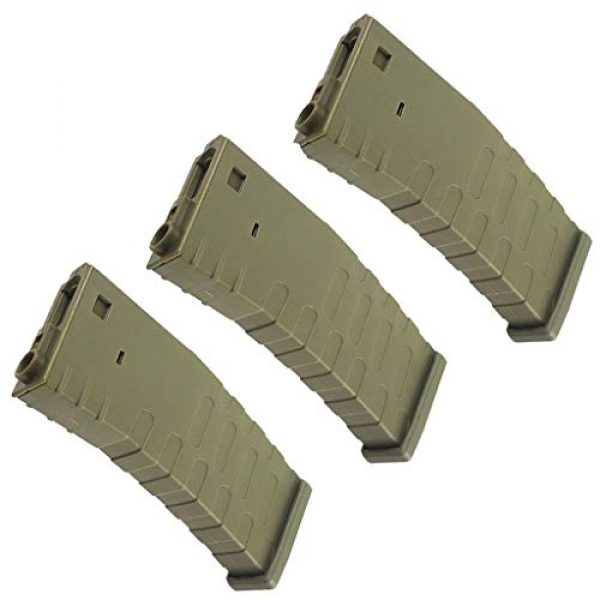 Generica Airsoft Gun Magazine 1 Generica Airsoft Spare Parts APS 3pcs Hi-Cap U Mag Magazine for FMR/ASR/UAR/M4 Series AEG Brown Tan
