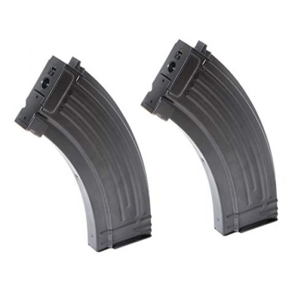 Generica Airsoft Gun Magazine 1 Generica Airsoft Spare Parts APS 2pcs 500rd Hi-Cap Mag Magazine for CYMA ICS Marui JG AK AEG Black