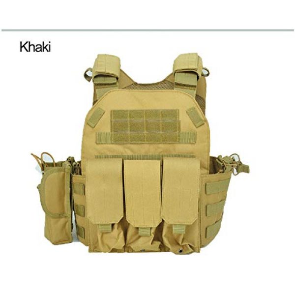 BGJ Airsoft Tactical Vest 2 BGJ Military Tactical Vest Army Airsoft Molle Vest CS Game Combat Gear Outdoor Various Accessory Kit Hunting Clothing Vest Multicam