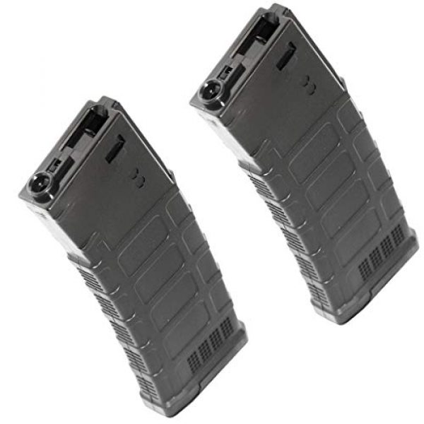 Airsoft Gang Airsoft Gun Magazine 1 Airsoft Parts CYMA 2pcs 450rd Polymer Waffle Mag Hi-Cap Magazine for CYMA, E&C, APS, D-Boys, ICS, Classic Army, G&P, Tokyo Marui M4 M16 Series AEG Black