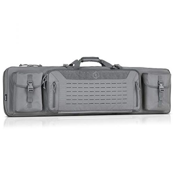 Savior Equipment Rifle Case 1 Savior Equipment Urban Warfare Tactical Double Carbine Long Rifle Bag Gun Case Firearm Backpack Pistol Handgun Case - Lockable Zipper, Padded Side Carry Strap, Available Length in 36" 42" 46" 51" 55"