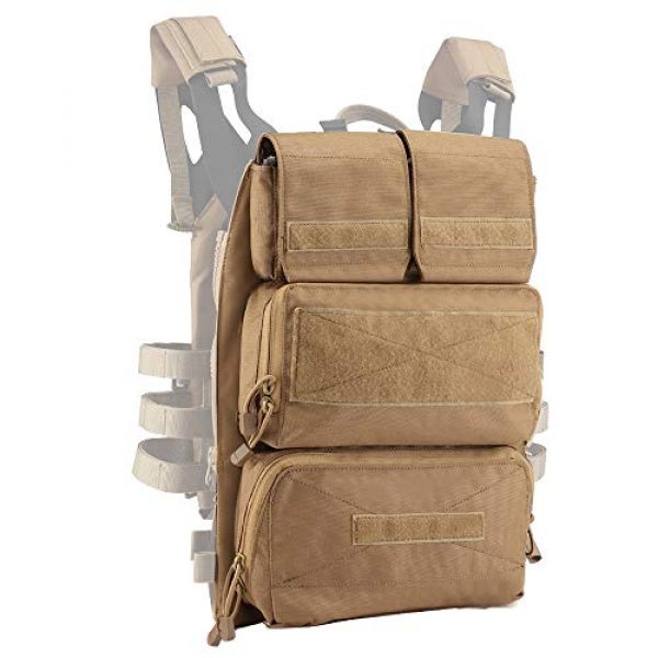 DETECH Airsoft Tactical Vest 2 DETECH Tactical JPC MOLLE Vest with Backpack Expand Bag for Airsoft Paintball Hunting