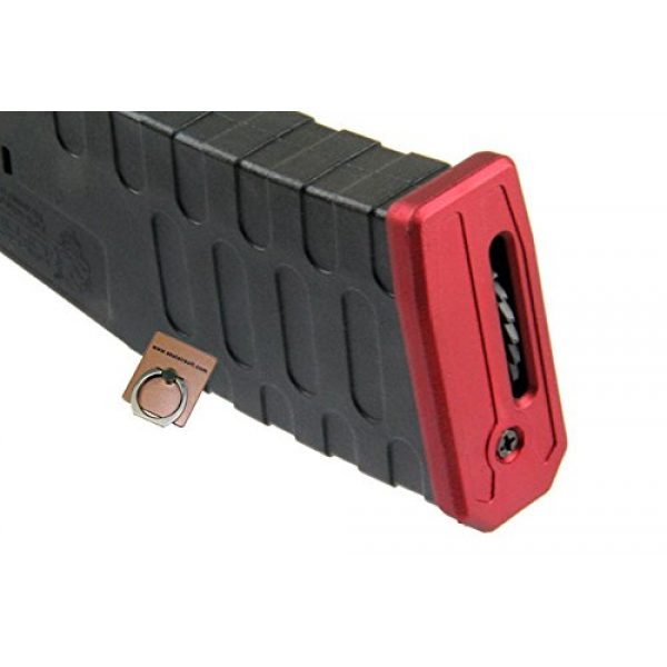 APS Airsoft Gun Magazine 3 APS Froged Match Rifle FMR 300 RDS Airsoft Magazine for AEG (Red, 3PCS) -Mobile Ring Included