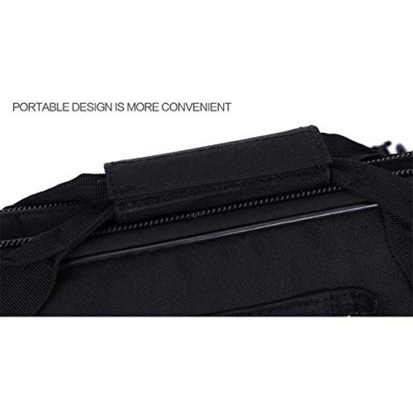 Yamcyh Rifle Case 5 Yamcyh Tactical Rifle Case Rifle Shotgun Soft Case Outdoor Military Rifle Hunting Backpack Airsoft Nylon Square Carry Dual Rifle Bag Gun Protection Case (Black,47in)