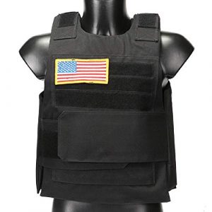 BGJ Airsoft Tactical Vest 1 Hunting Combat CS Vest Black Hawk Green Sports Vest Down Body Armor Plate Tactical Airsoft Carrier Vest CB Camo Woodland Outdoor