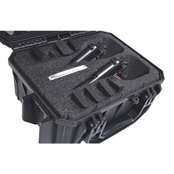 Case Club Pistol Case 3 Case Club 2 Pistol 8 Magazine Pre-Cut Waterproof Case with Silica Gel to Help Prevent Gun Rust