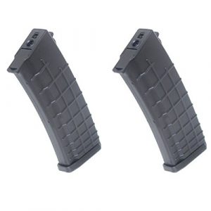 Airsoft Shopping Mall Airsoft Gun Magazine 1 Airsoft Shooting Gear 2pcs Pack CYMA 450rd Hi-Cap Waffle Magazine for AK-Series AEG BK