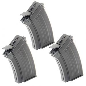 Generica Airsoft Gun Magazine 1 Airsoft Spare Parts 3pcs 230rd Mag Short Type Hi-Cap Magazine for AK-Series AEG Black