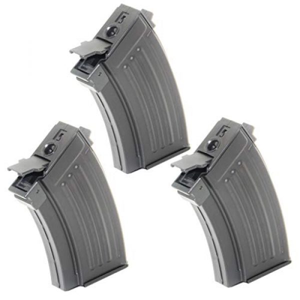 Generica Airsoft Gun Magazine 1 Airsoft Spare Parts 3pcs 230rd Mag Short Type Hi-Cap Magazine for AK-Series AEG Black