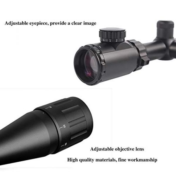 Robin Hunting Rifle Scope 4 Robin Hunting 6-24x50 AOE Scope Red Green Mildot Sight with Free Mount for Hunting Shooting