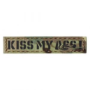 Tactical Freaky Airsoft Morale Patch 1 Multicam IR Kiss My @ss This ShXX 1x5 Infrared Name Tag Callsign IFF Morale Tactical Touch Fastener Patch