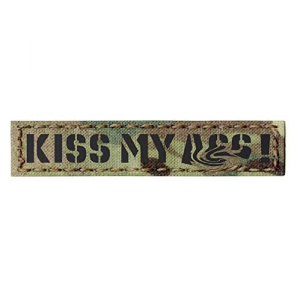 Tactical Freaky Airsoft Morale Patch 1 Multicam IR Kiss My @ss This ShXX 1x5 Infrared Name Tag Callsign IFF Morale Tactical Touch Fastener Patch