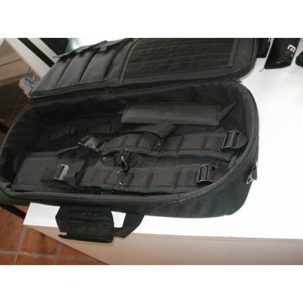 Explorer Cases Rifle Case 6 EXPLORER Mojo Ranger Rifles Weapon Gun Case Padded Long Tactical Carrying Military Backpack Bag with YKK Zippers with Storage Molle Pouches, Integrated 4 Pistol Cases,Brown Tan Color MJ01,30 inch Mojo