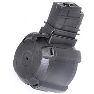 Generic Airsoft Gun Magazine 1 Airsoft Spare Parts Battleaxe 1400rd Sound Control Electric Drum Magazine for G36 Series AEG
