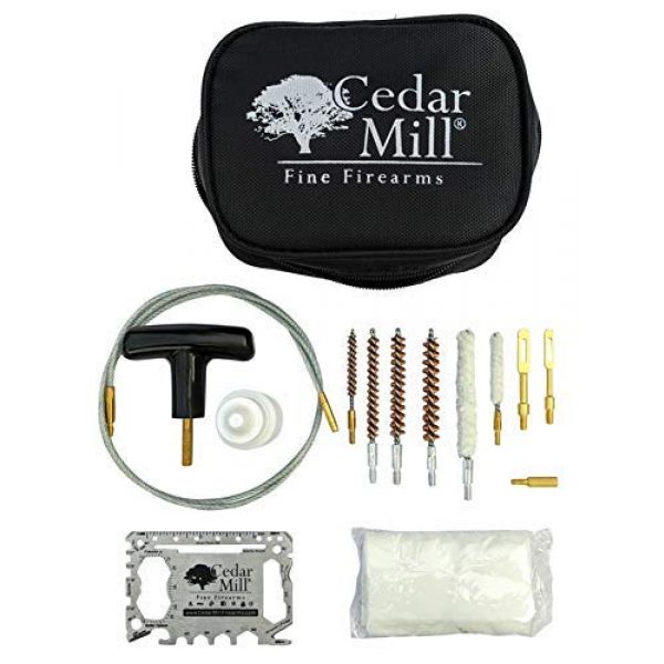 Cedar Mill Fine Firearms Rifle Case 3 Cedar Mill Fine Firearms - Slim Double Rifle Carbine Case for Scoped Rifles 2 Guns/Shotgun Bundle with Rifle Cleaning Kit for .17 - .33 (4mm - 8.3mm) Coated 36-inch Flexrod | Master Armorers