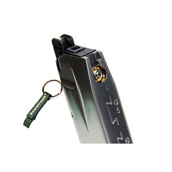 WE Airsoft Gun Magazine 2 WE 30rds P226 Airsoft Gas Magazine for P Viruses GBB Pistol (Silver) -Mobile Ring Included