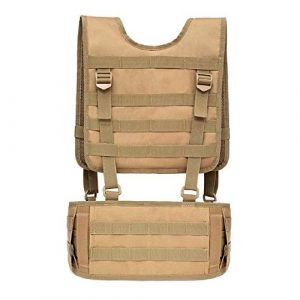 BGJ Airsoft Tactical Vest 1 Combat Molle Pals Tactical Waist Belt Combat Removable Waist Battle Padded Belt H-Shaped Suspender Harness Airsoft Wargame Vest