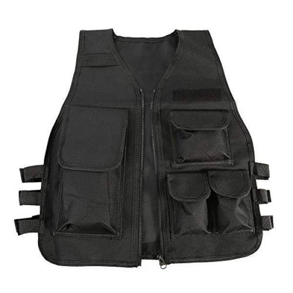 Aufee Airsoft Tactical Vest 1 Child Vest, 4 Colors Nylon CS Game Armor Vest Solid and Wear Resistant,with Side Hook and Loop Straps,Suitable for Children at Age of 8-14