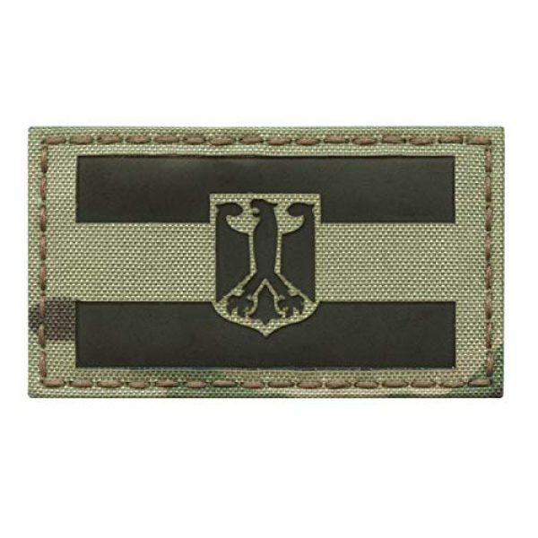 Tactical Freaky Airsoft Morale Patch 1 IR Multicam Germany Flag Deutschland Flagge Adler 2x3.5 IFF Tactical Morale Hook-and-Loop Patch