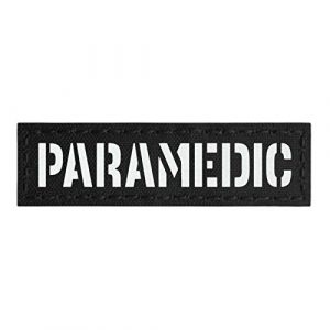 Tactical Freaky Airsoft Morale Patch 1 Reflective Paramedic 1x3.5 Name Tape EMS EMT Medic Tactical Touch Fastener Patch
