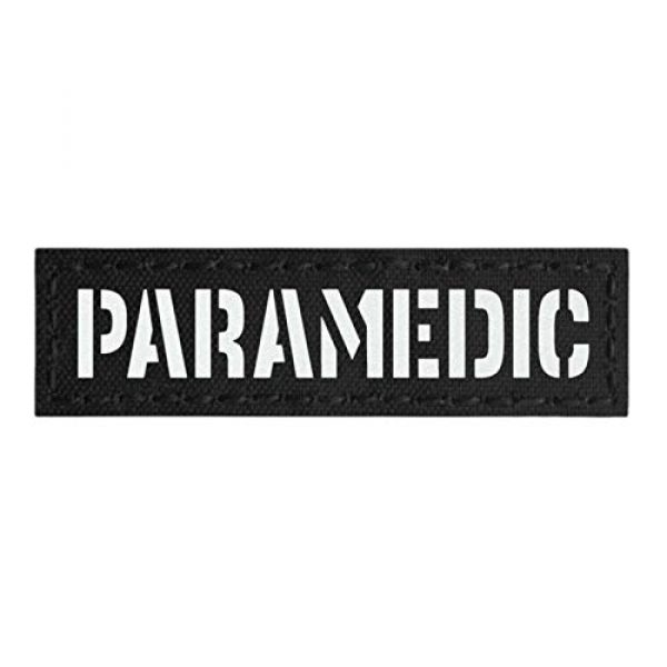 Tactical Freaky Airsoft Morale Patch 1 Reflective Paramedic 1x3.5 Name Tape EMS EMT Medic Tactical Touch Fastener Patch