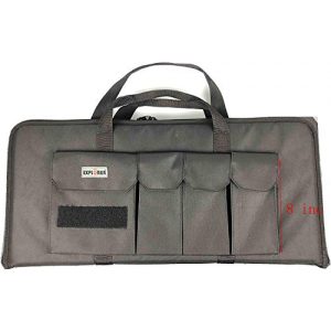 Explorer Cases Rifle Case 1 Explorer American Classic Tactical 28 inch Long Rifle Pistol Gun Bag Firearm Transportation Case w/Shoulder Straps Lockable Zipper (Black R28 + Cleaning kit)