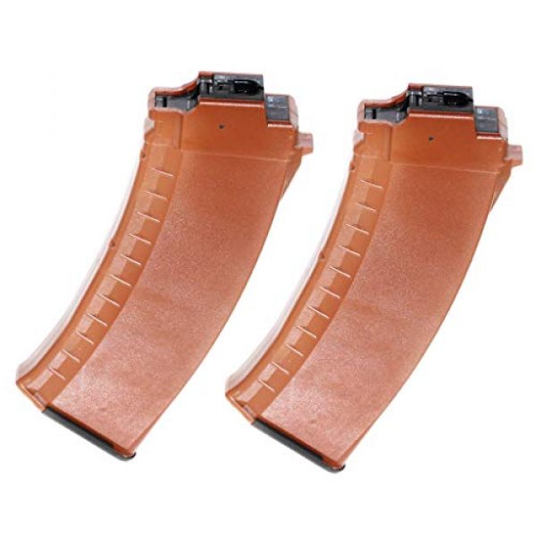 Generic Airsoft Gun Magazine 1 Airsoft Spare Parts Battleaxe 2pcs 480rd Hi-Cap Magazine for Tokyo Marui Next Gen Gen2 AK EBB Orange Brown