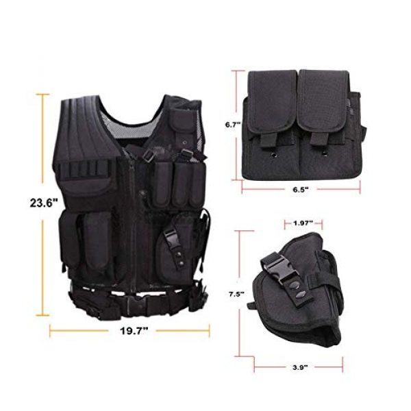 NEW VIEW Airsoft Tactical Vest 6 New View Tactical Vest Multi-Function Combat Training Suit with Multiple Pockets for 600D Encryption Nylon