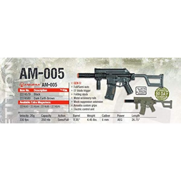 Umarex Airsoft Rifle 3 Amoeba AM-005 AEG Automatic 6mm BB Rifle Airsoft Gun, FDE
