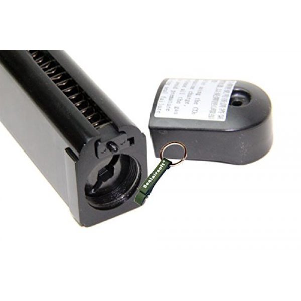 KJW Airsoft Gun Magazine 4 KJ Works 29rds Airsoft Metal 6mm CO2 Magazine For KP05 / KP08 Hi-Capa GBB -Mobile Ring Included