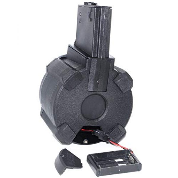 Generic Airsoft Gun Magazine 3 Airsoft Spare Parts Battleaxe 1400rd Sound Control Electric Drum Magazine for 416 M4 M16 AEG
