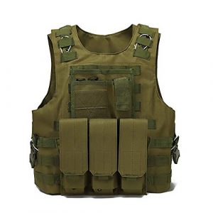 WEQ Airsoft Tactical Vest 1 WEQ Tactical Vest Outdoor Amphibious Vest Ultra-Light Breathable Combat Training Vest Adjustable for Adults(Standard Size) (Color : #D)