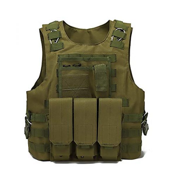 WEQ Airsoft Tactical Vest 1 WEQ Tactical Vest Outdoor Amphibious Vest Ultra-Light Breathable Combat Training Vest Adjustable for Adults(Standard Size) (Color : #D)