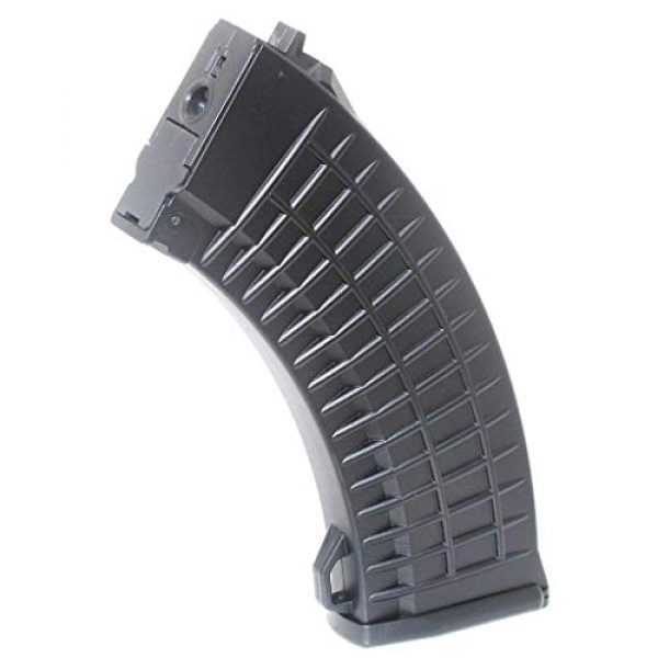 Airgunplace Airsoft Gun Magazine 1 Airgunplace Airsoft 500rd Waffle Mag Hi-Cap Magazine for AK-Series AEG Black