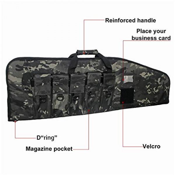 ARMYCAMO Rifle Case 4 ARMYCAMOUSA Rifle Bag Outdoor Tactical Carbine Cases Water dust Resistant Long Gun Case Bag with Five Magazine Pouches for Hunting Shooting Range Sports Storage and Transport